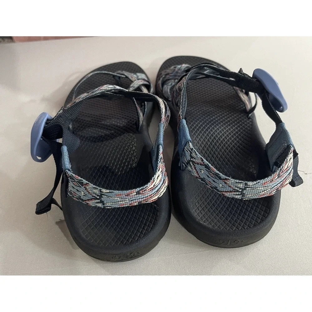 Womens Chaco Z Cloud X2 Sandals Size 9 Strappy Adjustable Hiking Blue Pattern
